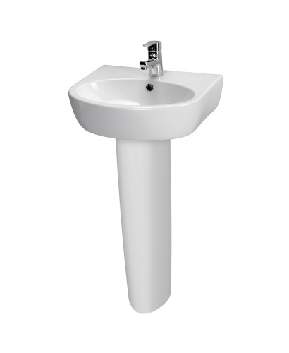 Basin 55cm & Pedestal (1TH) - Wash Basin with Pedestal - Wash Basins ...