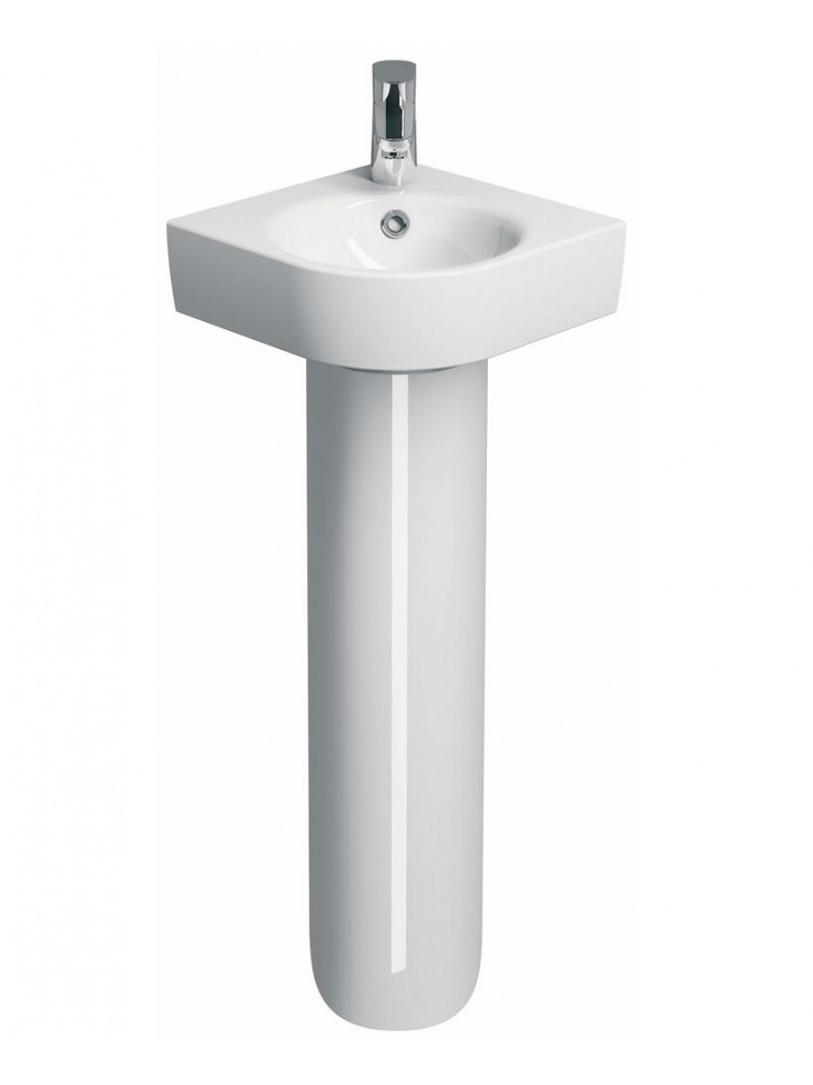Twyford E200 320 Corner Handrinse Basin & Pedestal