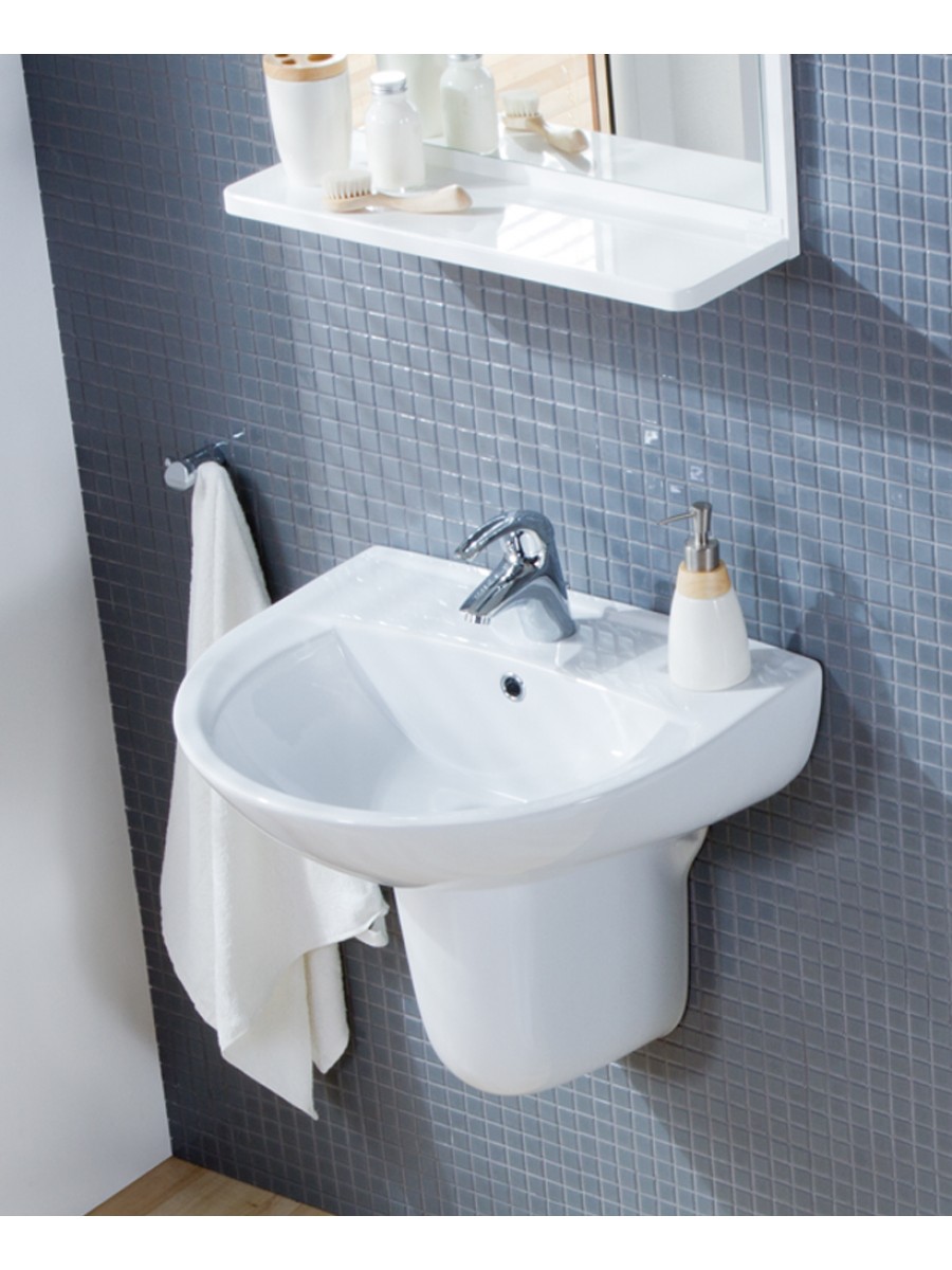 Basin 50cm & Semi Pedestal - Wash Basin with Semi Pedestal - Wash ...
