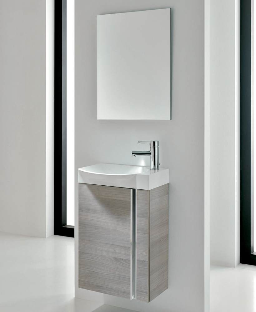 Bern 45 cm Sandy Grey Wall Hung Vanity Pack with Mirror