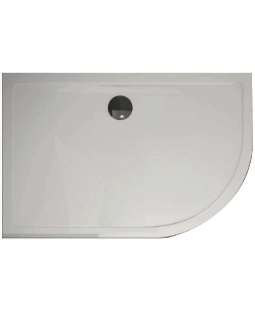 The Plane 25 mm 1200X900 Offset Quadrant RH Slimline Shower Tray And Free 90 mm Waste