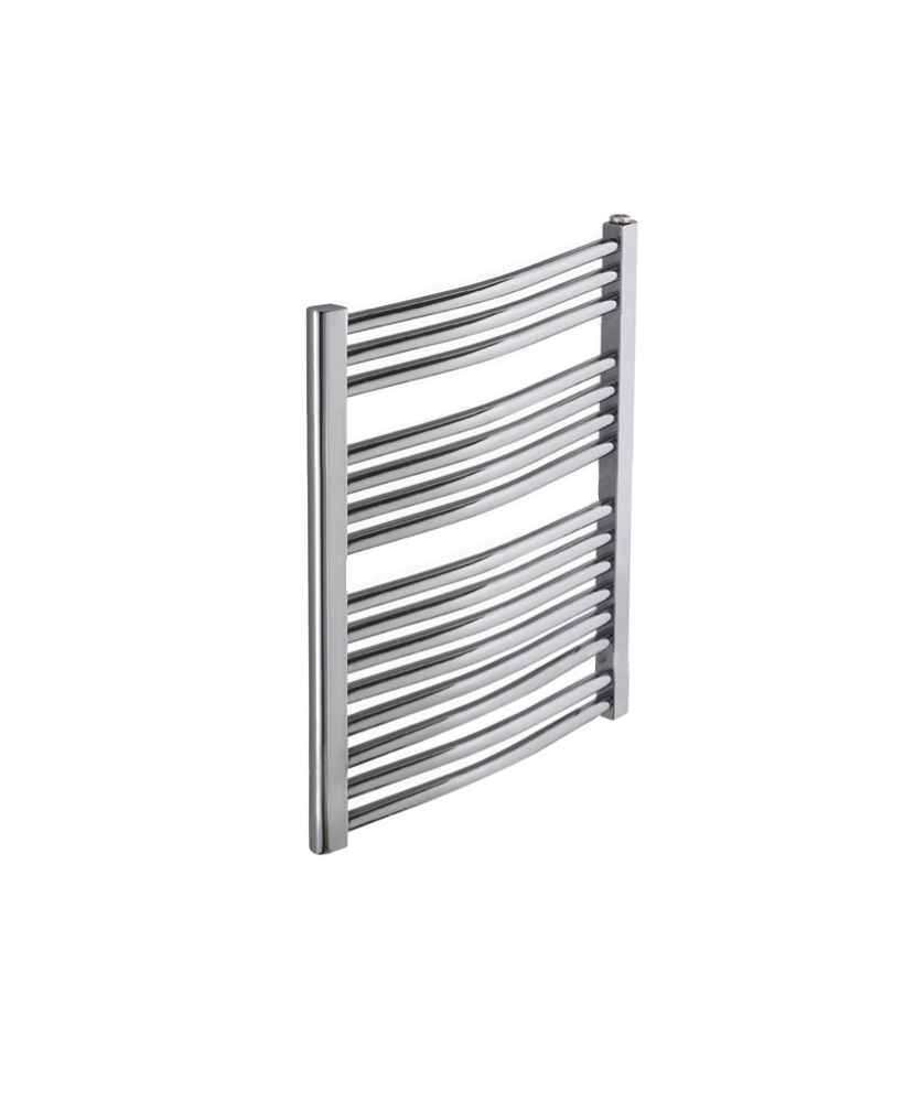Curved 800x600 Heated Towel Rail Chrome
