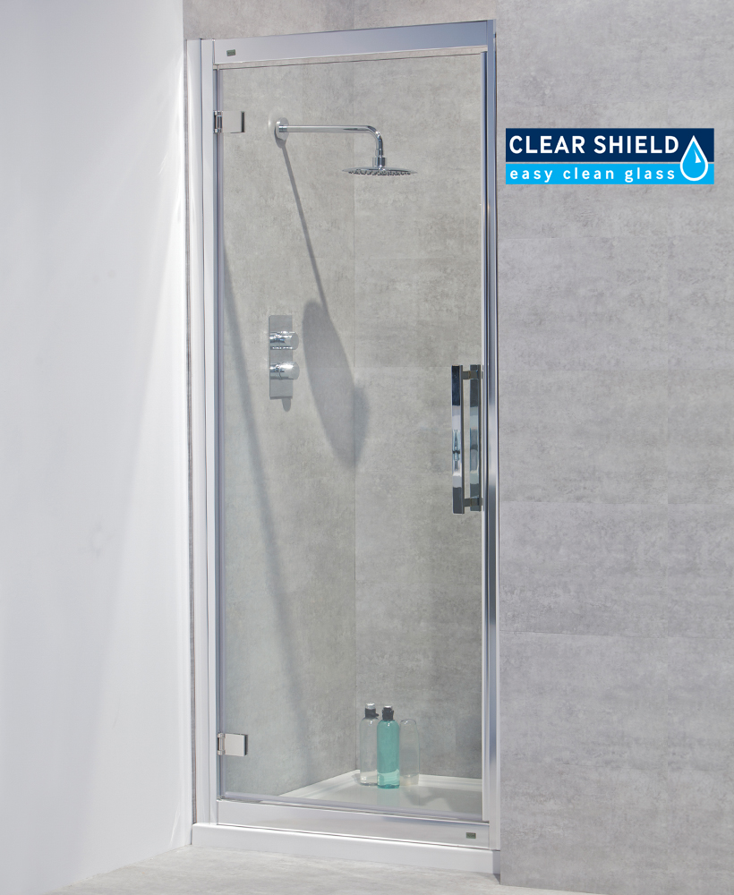 Avante 8mm 900 Hinged Shower Door - Adjustment 840-900mm