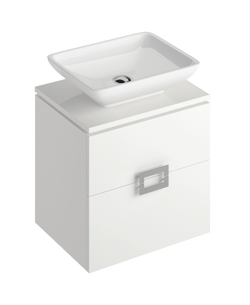 Ava White 55 cm Wall Hung Vanity Unit and AIMEE Countertop Basin **A further 10% off with code BF10 at checkout