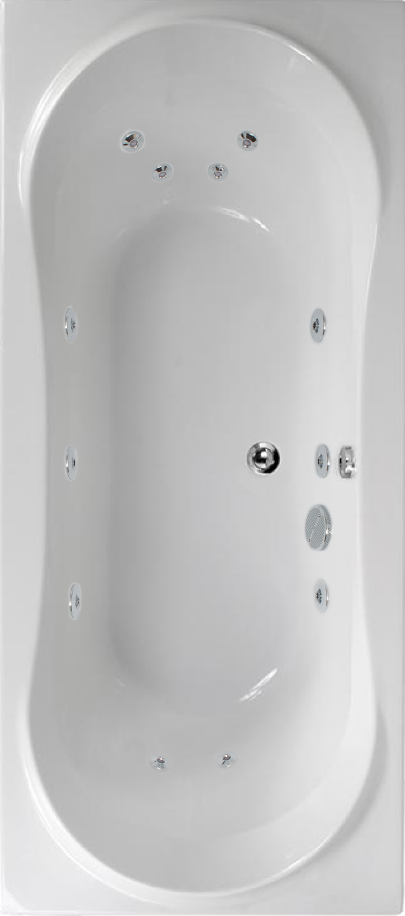 Bromley 1800x800 Double Ended 12 Jet Whirlpool Bath