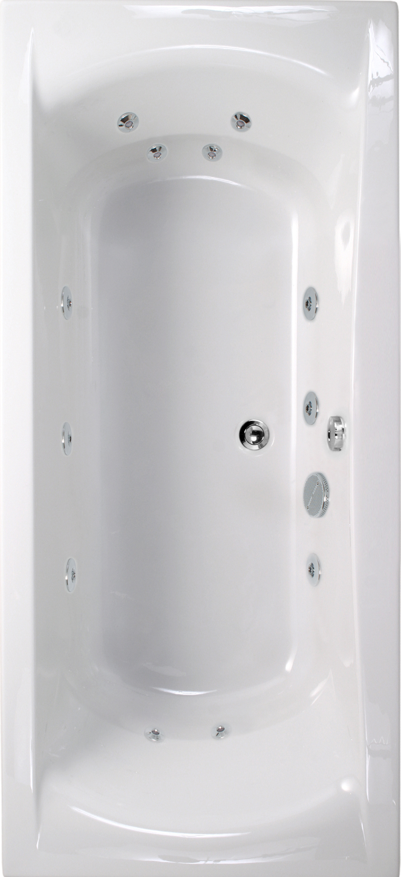 Oxford 1800x800 Double Ended 12 Jet Whirlpool Bath