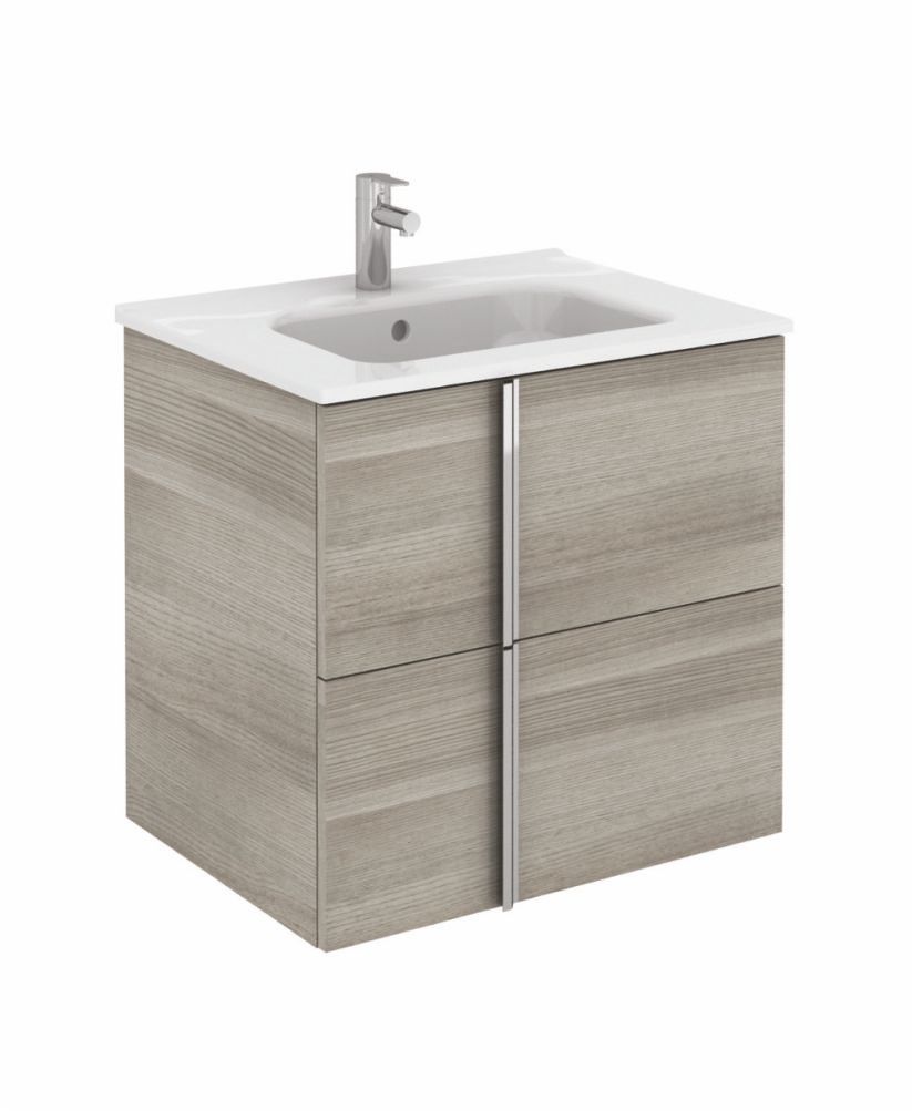 Athena 60cm Sandy Grey Vanity Unit with SLIM Basin - Drawers