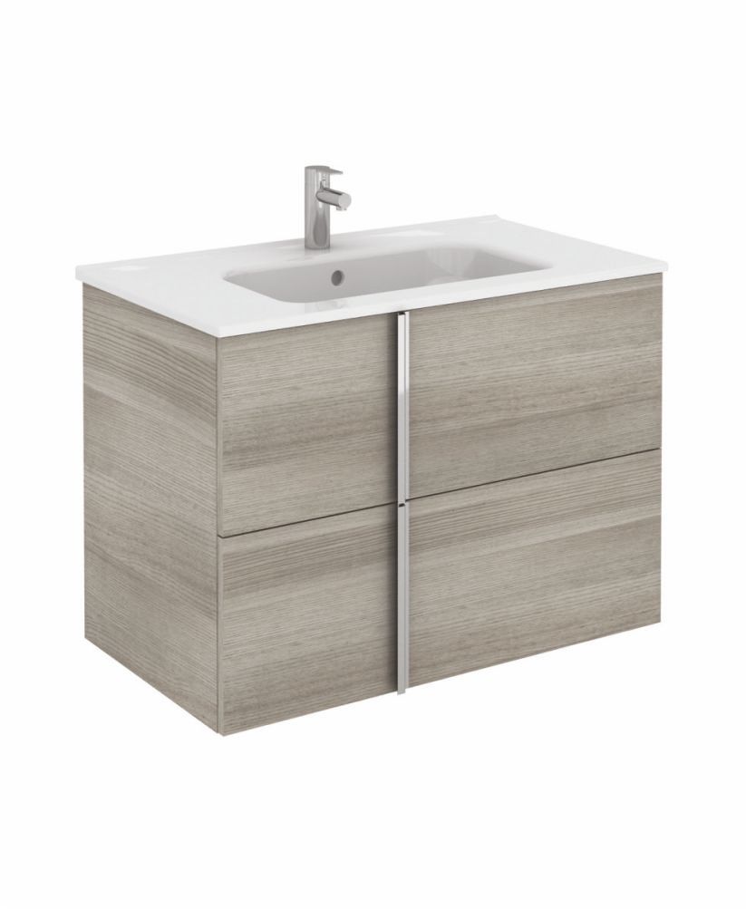 Athena 80cm Sandy Grey Vanity Unit with SLIM Basin - Drawers