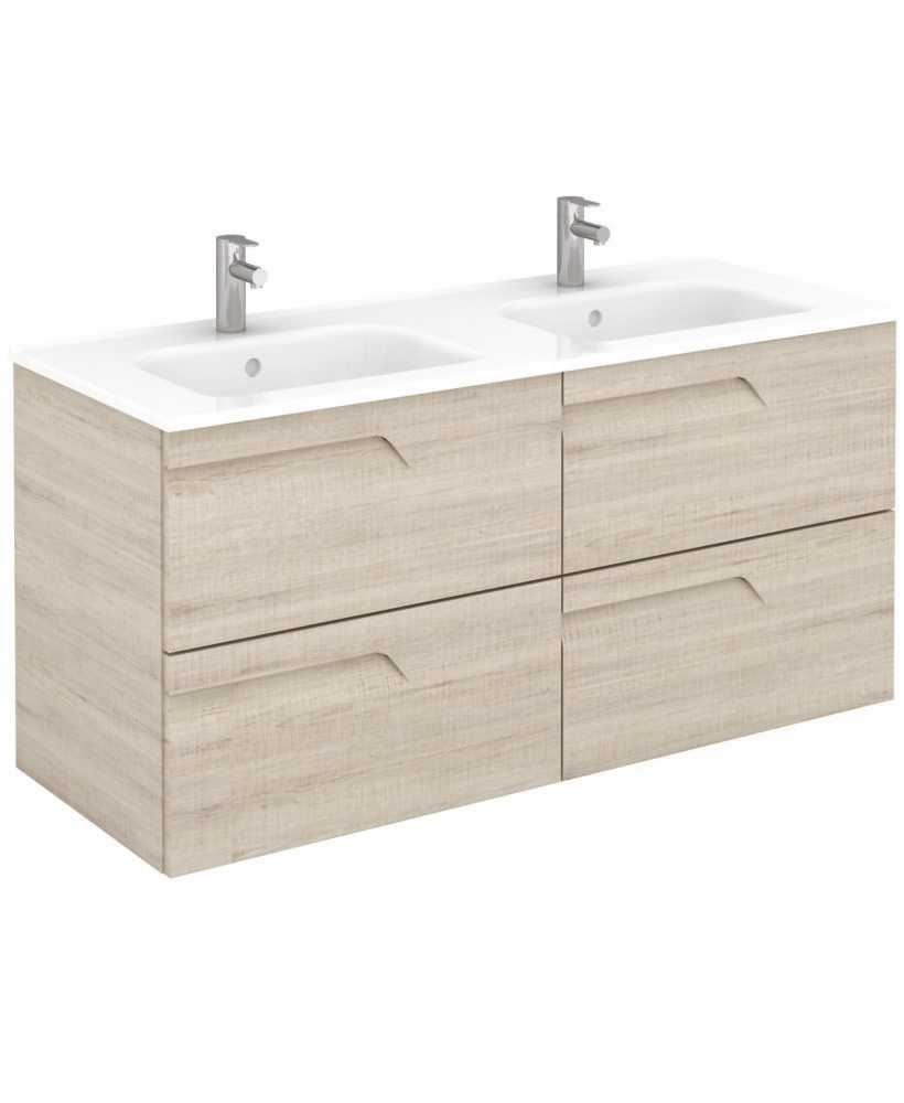 Pravia Maple 120 cm Wall Hung Double Vanity Unit and SLIM Basins - **60% Off