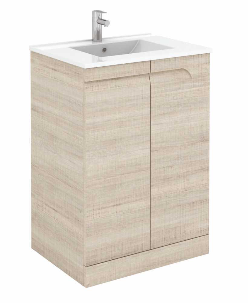 Pravia Maple 60 cm Floor Standing Vanity Unit and SLIM Basins - *60% Off