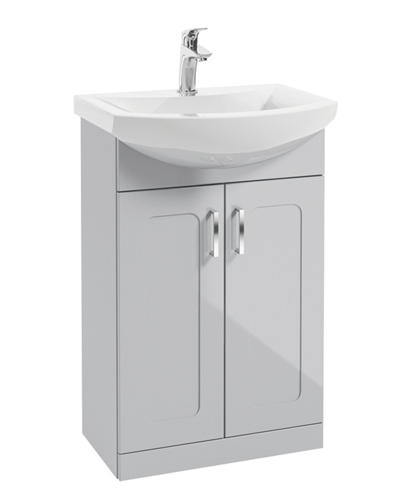 Barna 55cm Cool Grey Vanity Unit & Basin