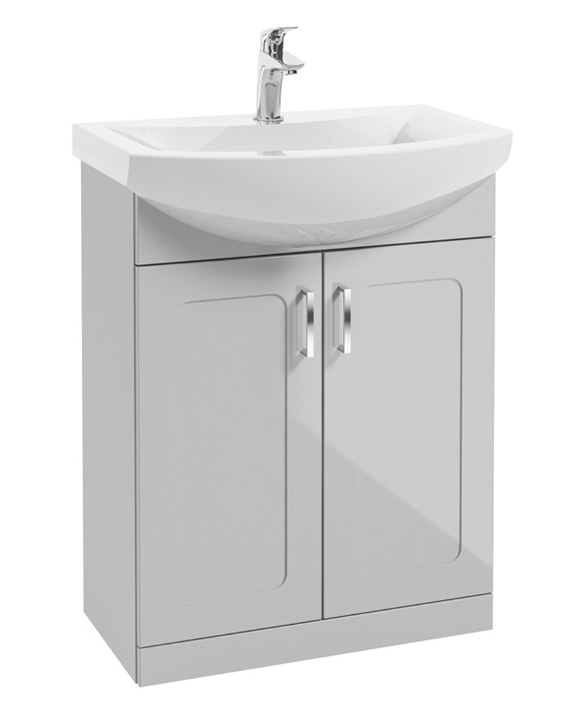 Barna 65cm Cool Grey Vanity Unit & Basin