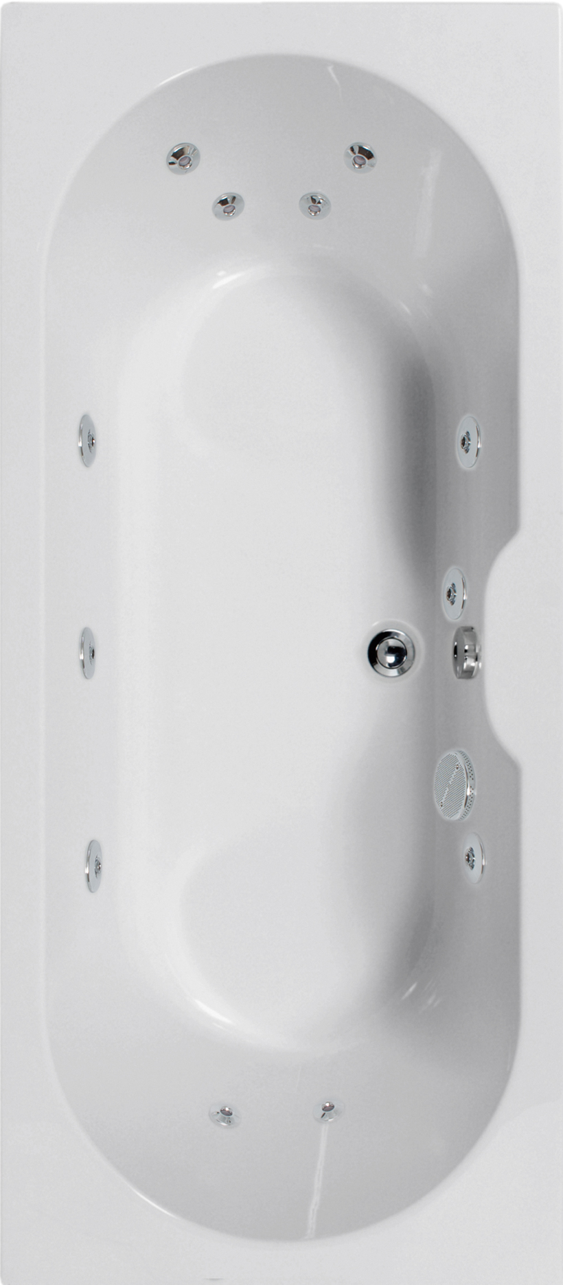 Chelsea 1700x700 Double Ended 12 Jet Whirlpool Bath
