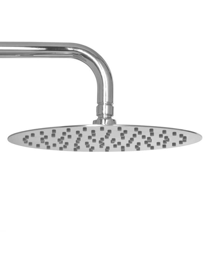 Caria Round 250 Shower Head & 300 Wall Shower Arm - Ultra Thin