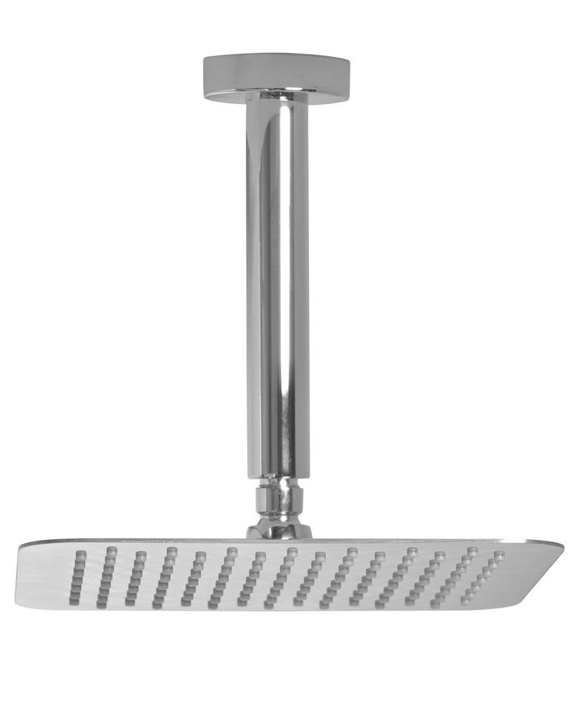 Caria Square 250 Shower Head & 200 Ceiling Shower Arm - Ultra Thin
