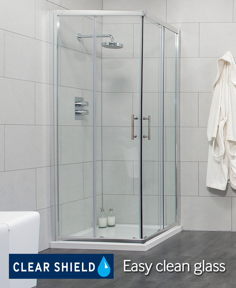 Cello 760 Corner Entry Shower Enclosure - Adjustment 725-750mm - Over 50% Off Special Offer