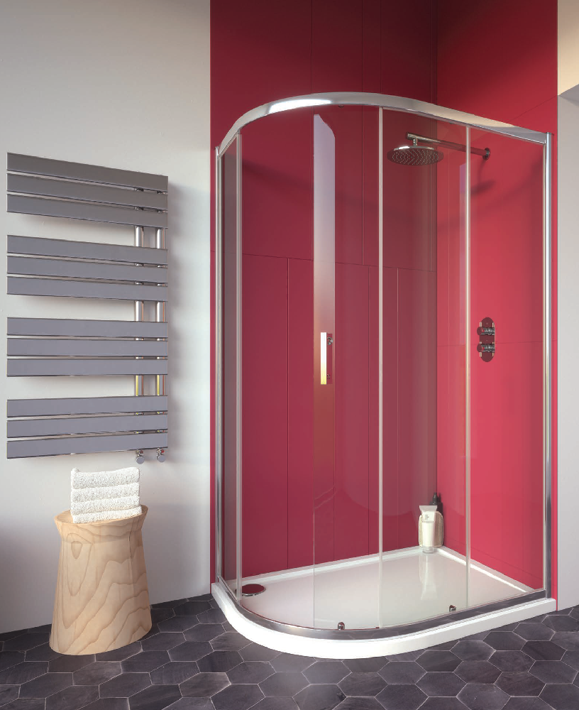 Cello Plus 1200 x 800 Offset Quadrant Single Door, Adjustment 1165 - 1190mm, 765-790mm