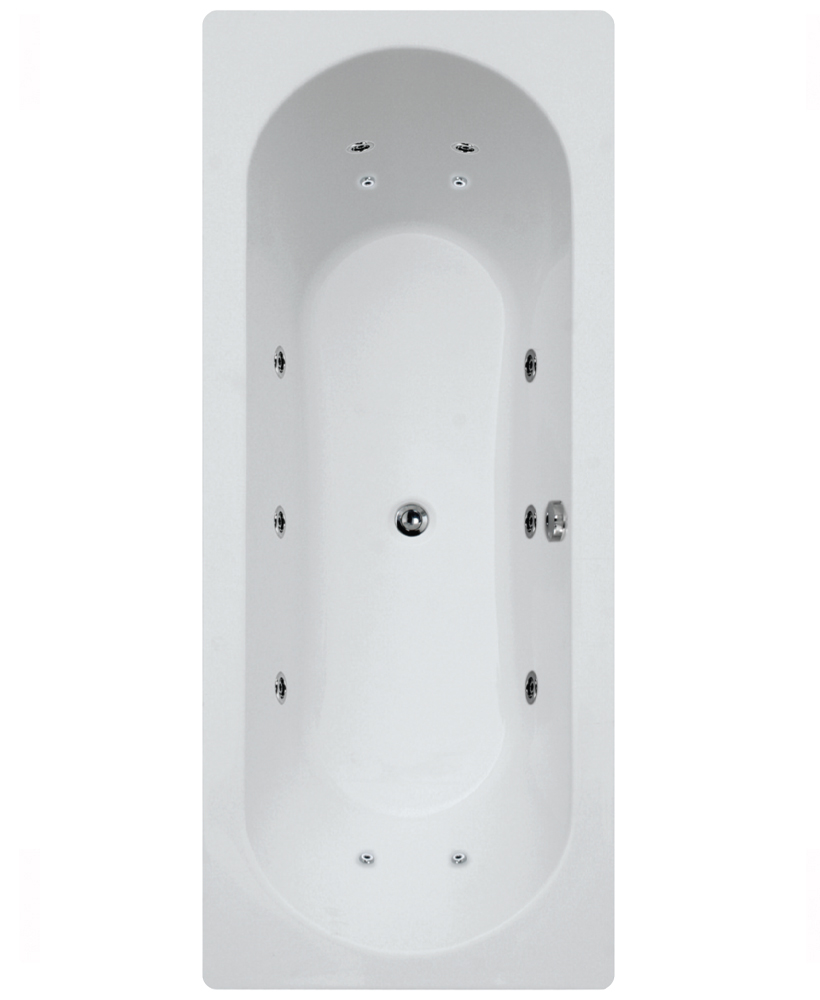 Crofton 1800 x 800 Double Ended 12 Jet Whirlpool Bath