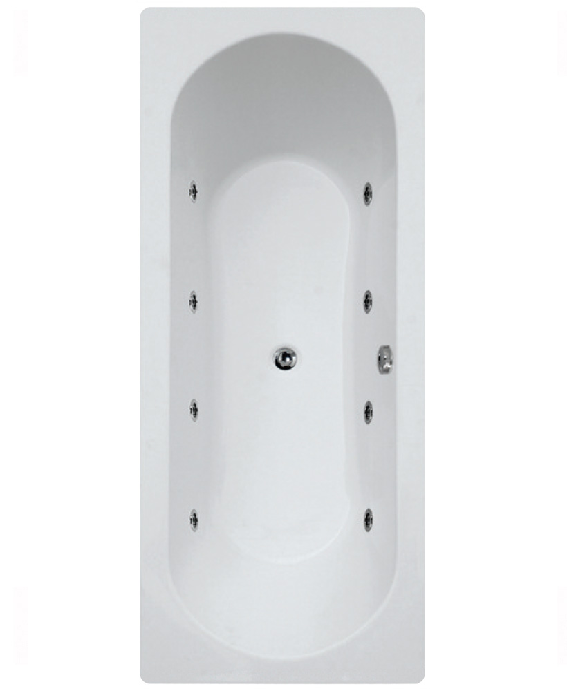 Crofton 1800 x 800 Double Ended 8 Jet Whirlpool Bath