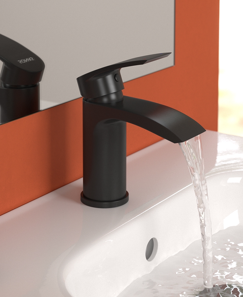 Carter Black Basin Mixer with FREE click clack basin waste