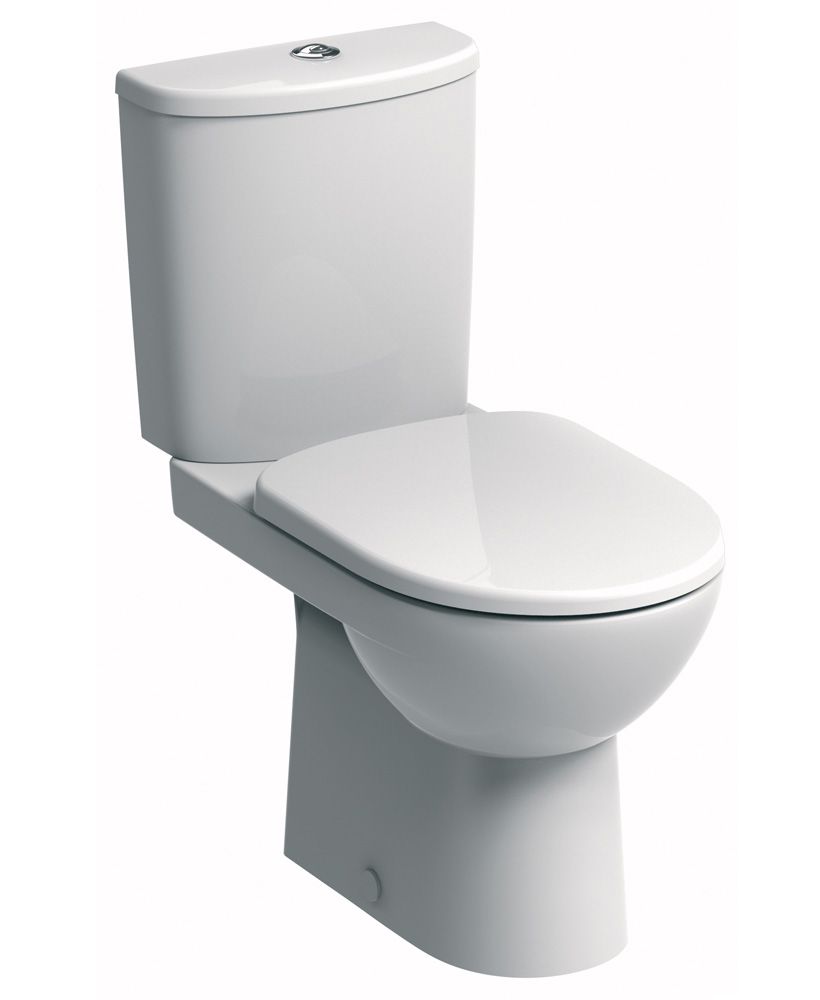Twyford E100 Round Close Coupled Premium Toilet & Soft Close Seat