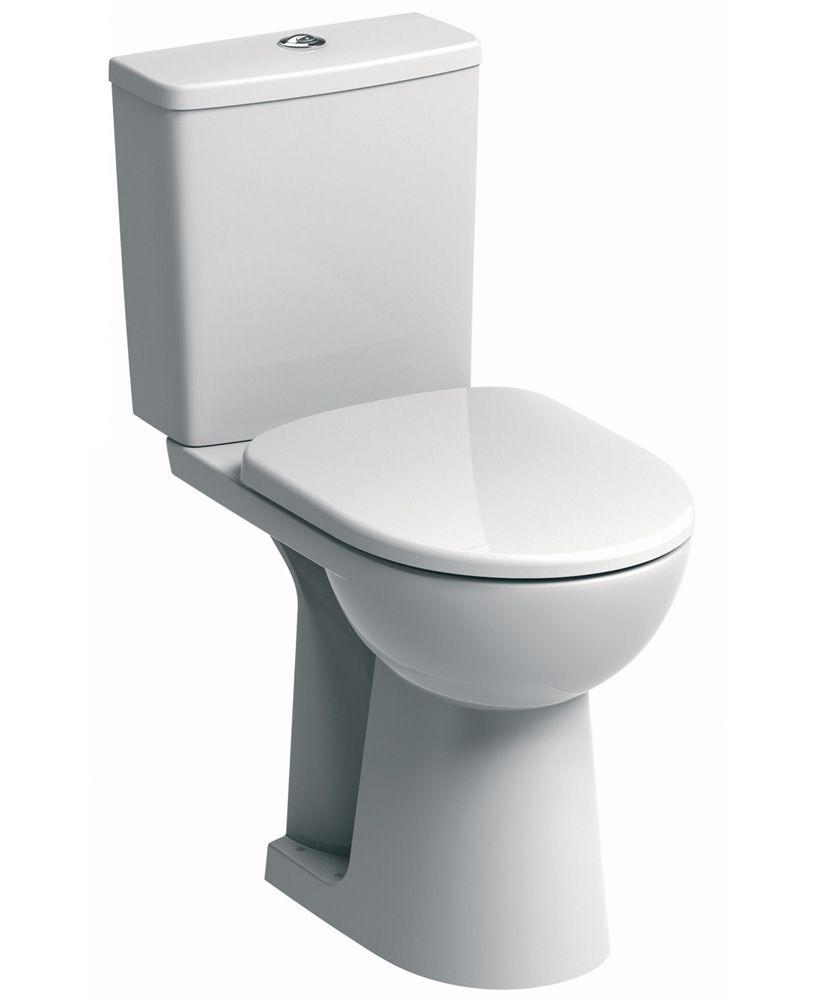 Twyford E100 Square Close Coupled Comfort Height Toilet & Soft Close Seat