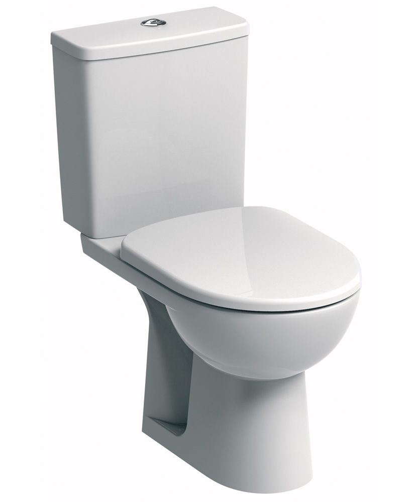 Twyford E100 Square Standard Close Coupled Toilet & Soft Close Seat
