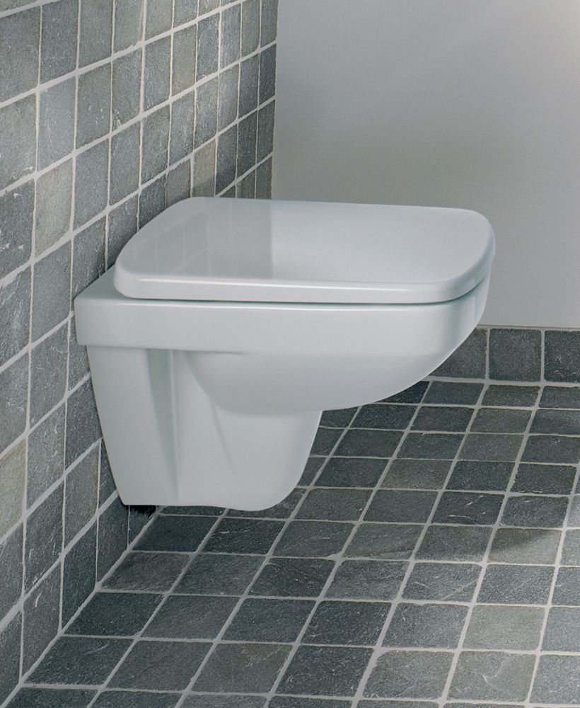 Twyford E200 Space Saver Wall Hung Toilet & Soft Close Seat - Short Projection 480mm