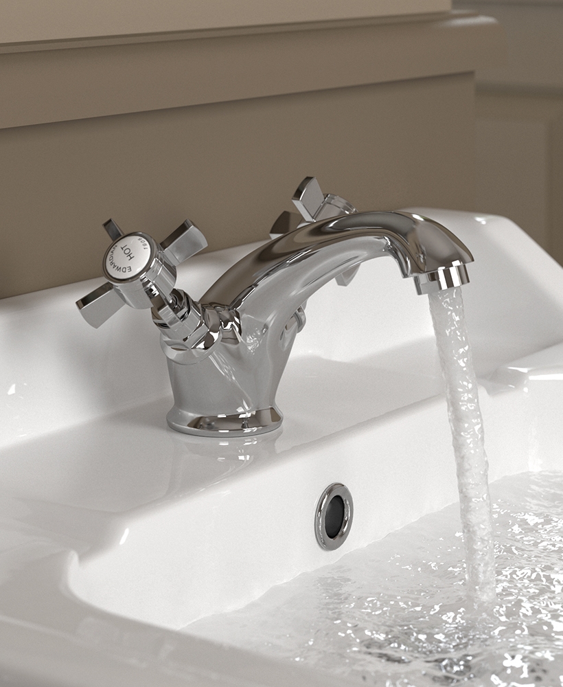 Edwardian Basin Mixer with FREE Click Clack Basin Waste - *FURTHER REDUCTIONS