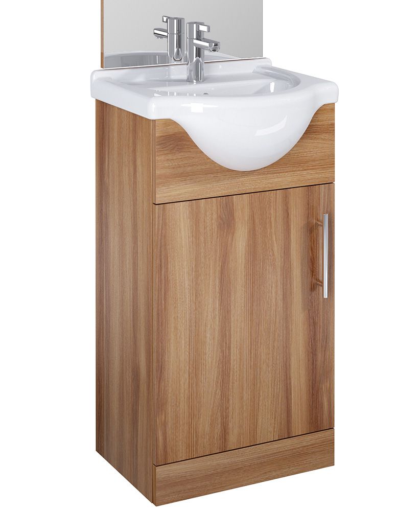 Blanco Walnut 45cm Vanity Unit, Basin