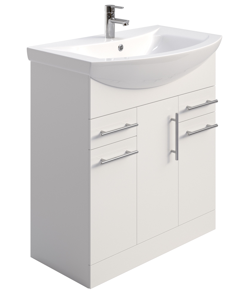 Blanco 75cm Vanity Unit & Basin - PRICE INCLUDES BASIN AND UNIT