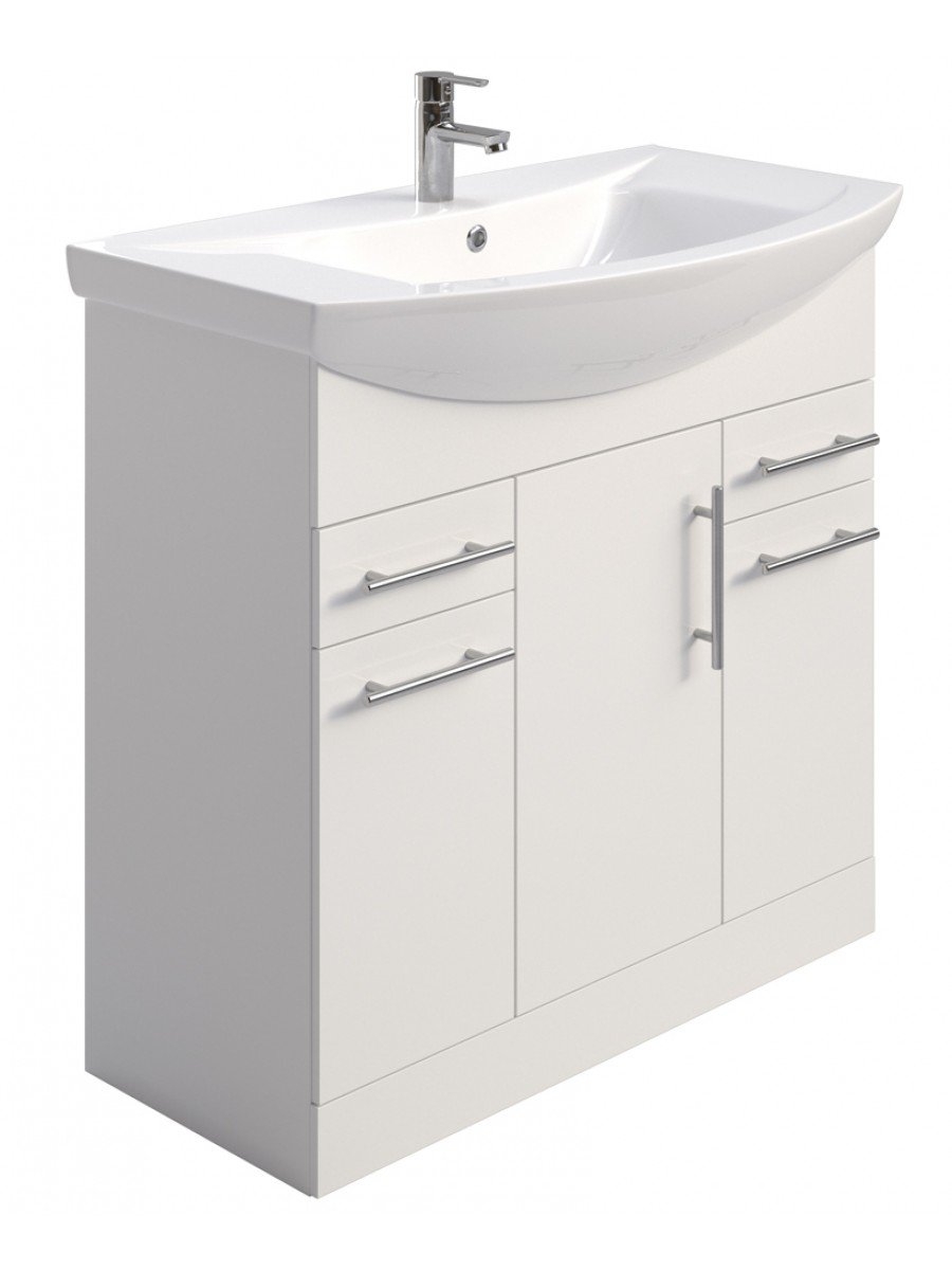 Blanco 85cm Vanity Unit Pack - PRICE INCLUDES UNIT, BASIN and TAP