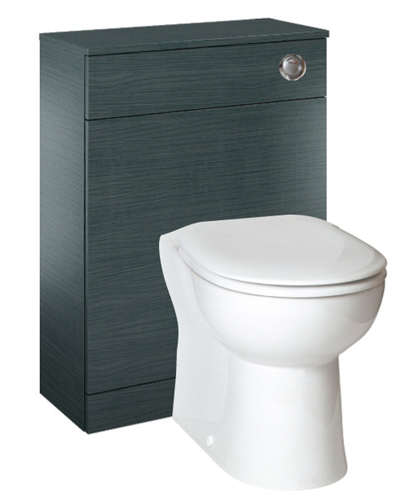 Paola Grey Back to Wall Slimline Unit with Concealed Cistern