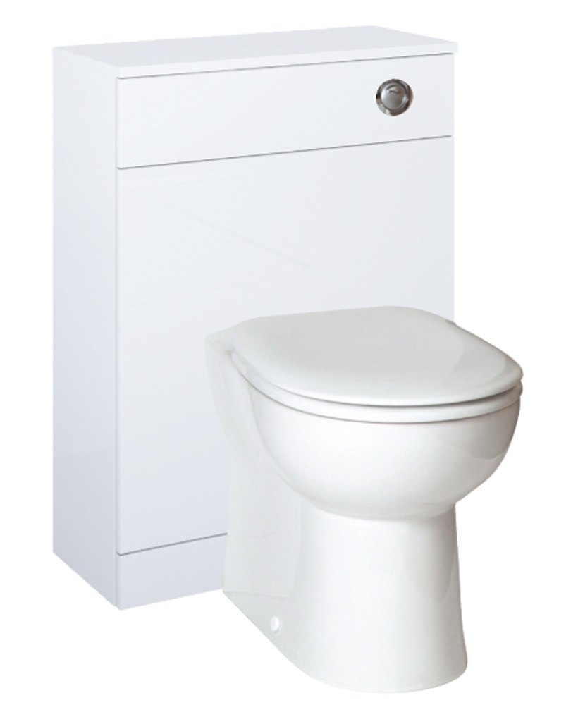 Paola White Back to Wall Slimline Unit with Concealed Cistern