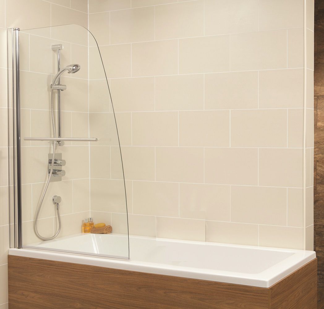 Duo Straight Single Ended 1700x700mm Bath and Shower Screen with 6mm glass - Single Panel