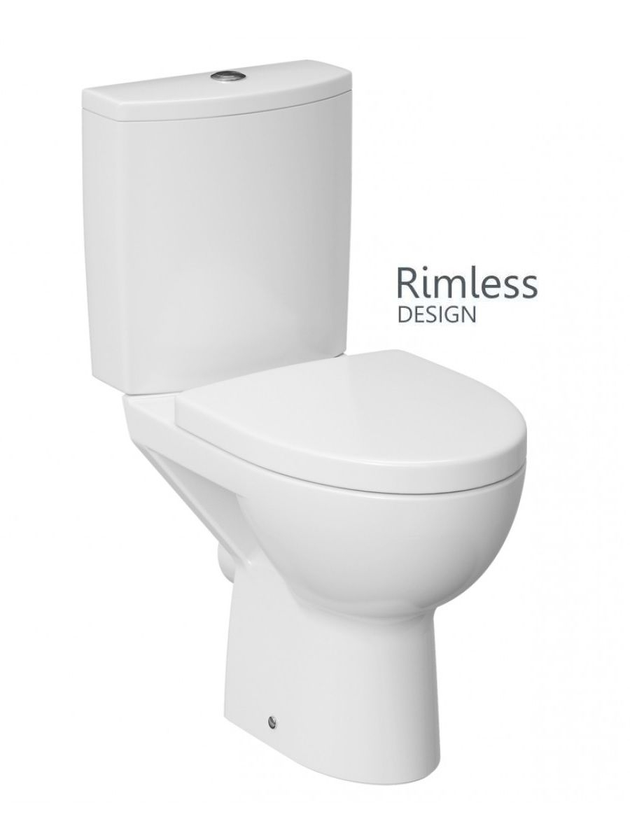 Prato RIMLESS Close Coupled Toilet & Soft Close Seat