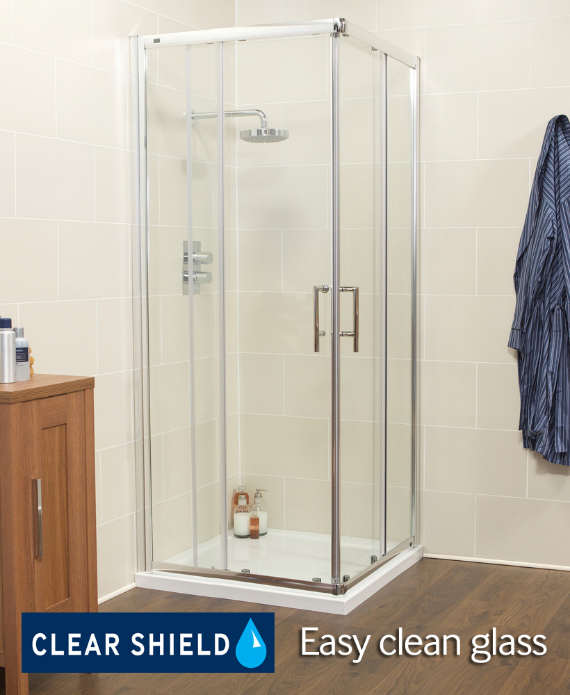 Kyra Range 760 Corner Entry Shower Enclosure - Adjustment 715-740mm