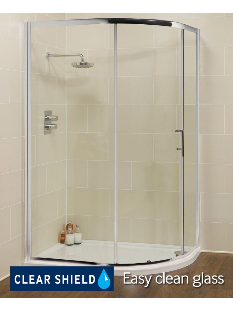 Kyra Range 1000 mm x 800 mm Offset Quadrant Single Door Shower Enclosure