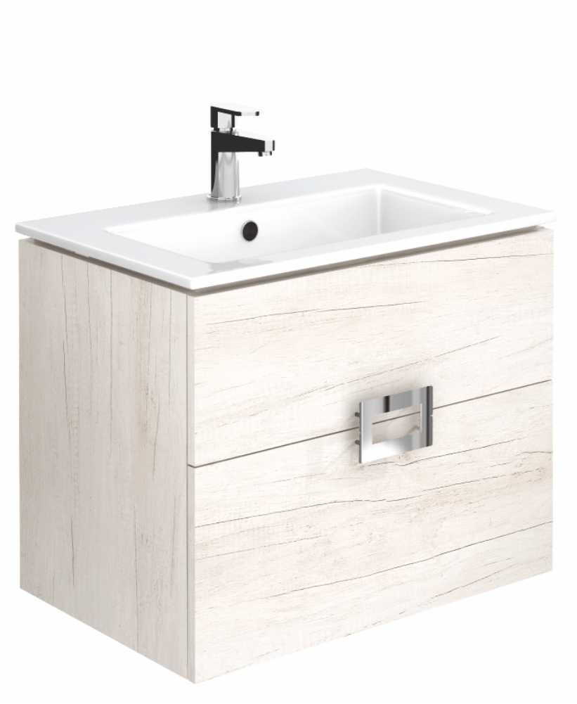 Ava Light Wood 65 cm Wall Hung Vanity Unit and Basin ** Further Reductions**