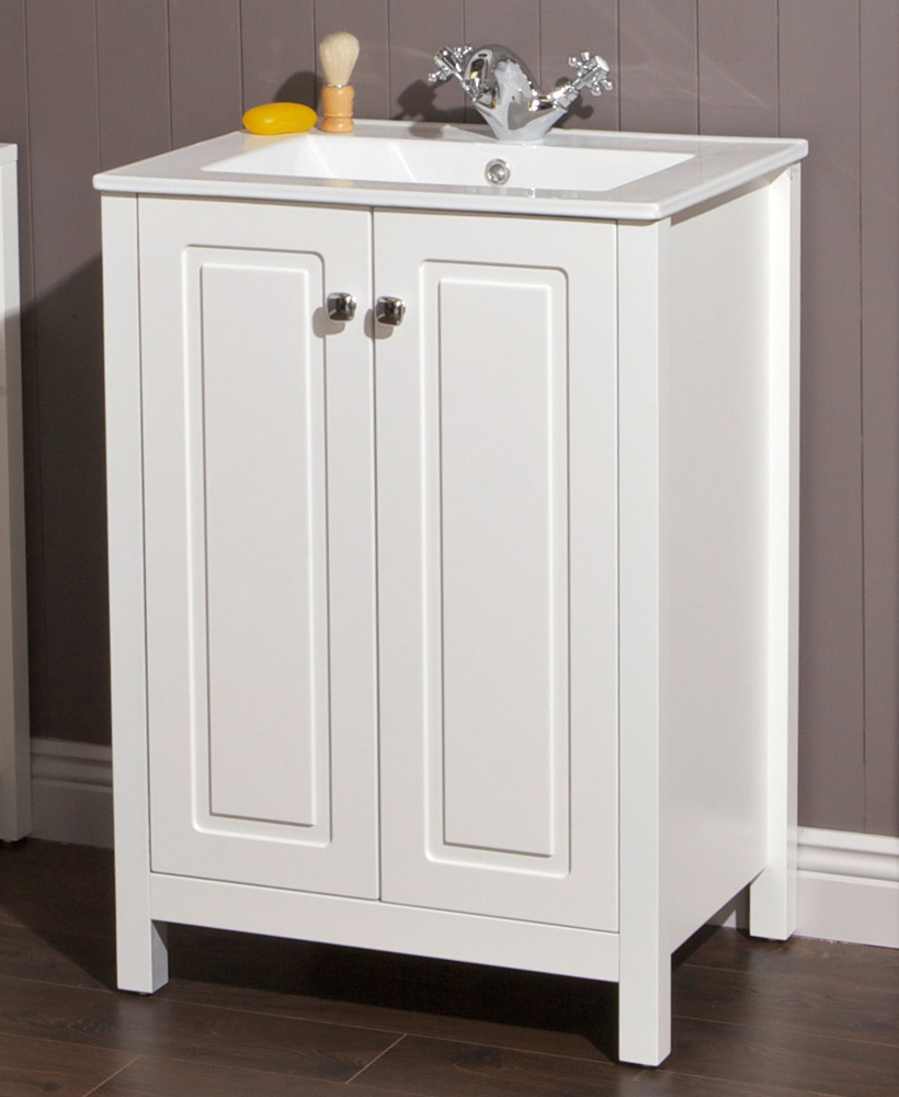 Ashbury Traditional 60 Chalk White Vanity Unit & Totano Basin