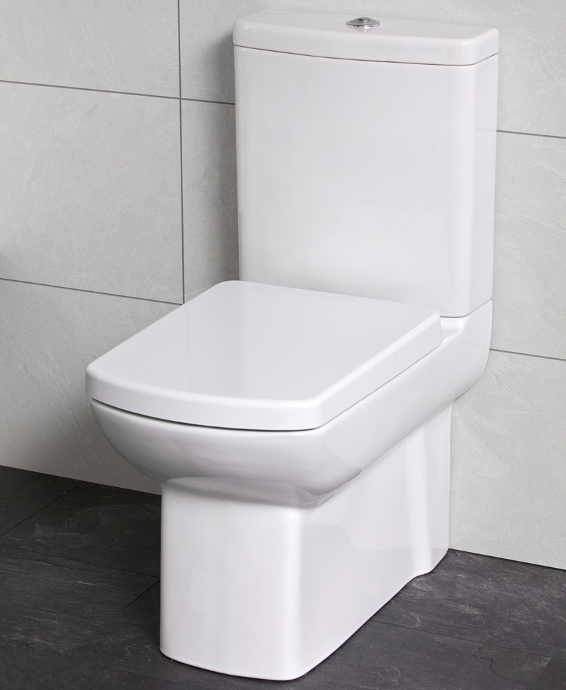 Zara Fully Shrouded Close Coupled Toilet with Soft Close Seat - with ECO Flush