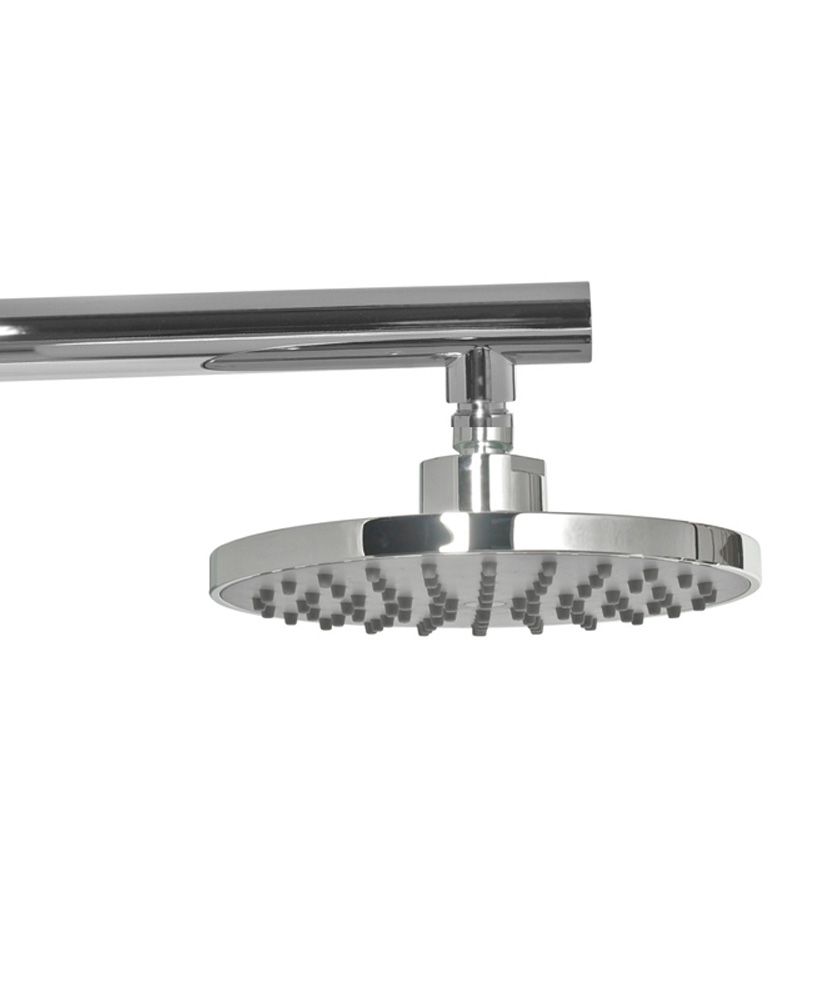 Lenan Round 200 Shower Head & 440 Luxary Wall Shower Arm - Grey Face