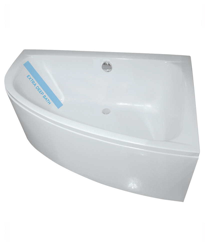 Mayfair 1500 x 1000mm Offset Corner Bath Right Hand INCLUDES Bath Panel