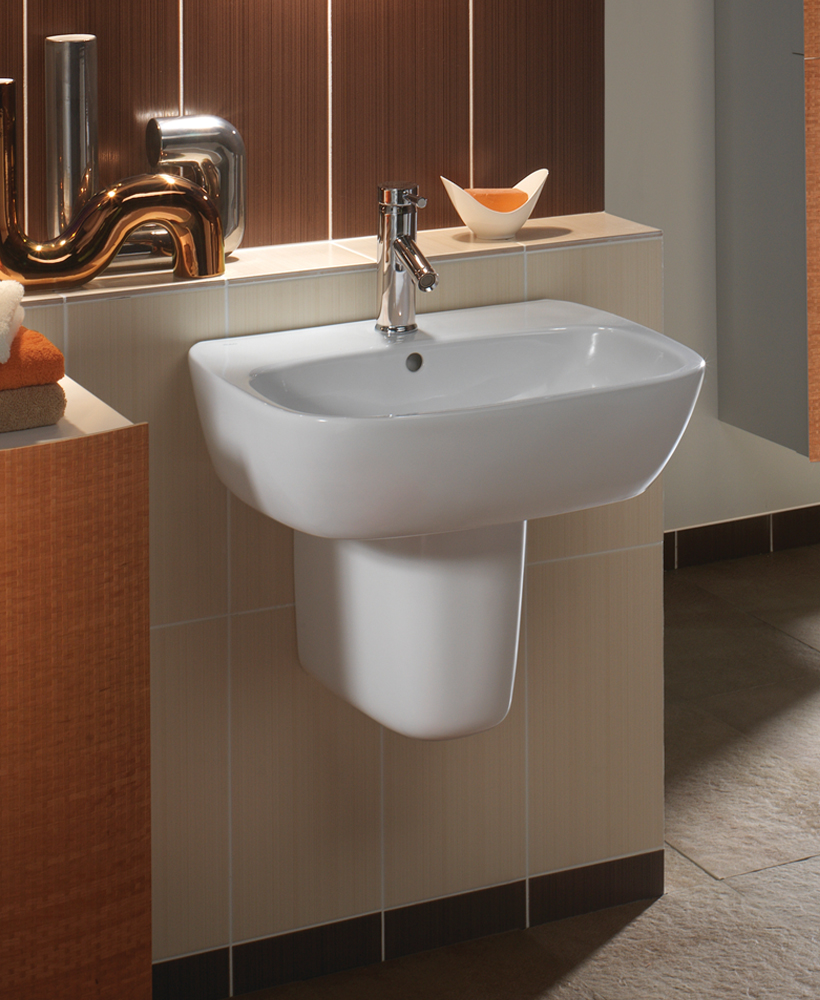 Twyford Moda Basin 55cm & Semi Pedestal - ** SPECIAL ORDER PLEASE CALL TO ORDER
