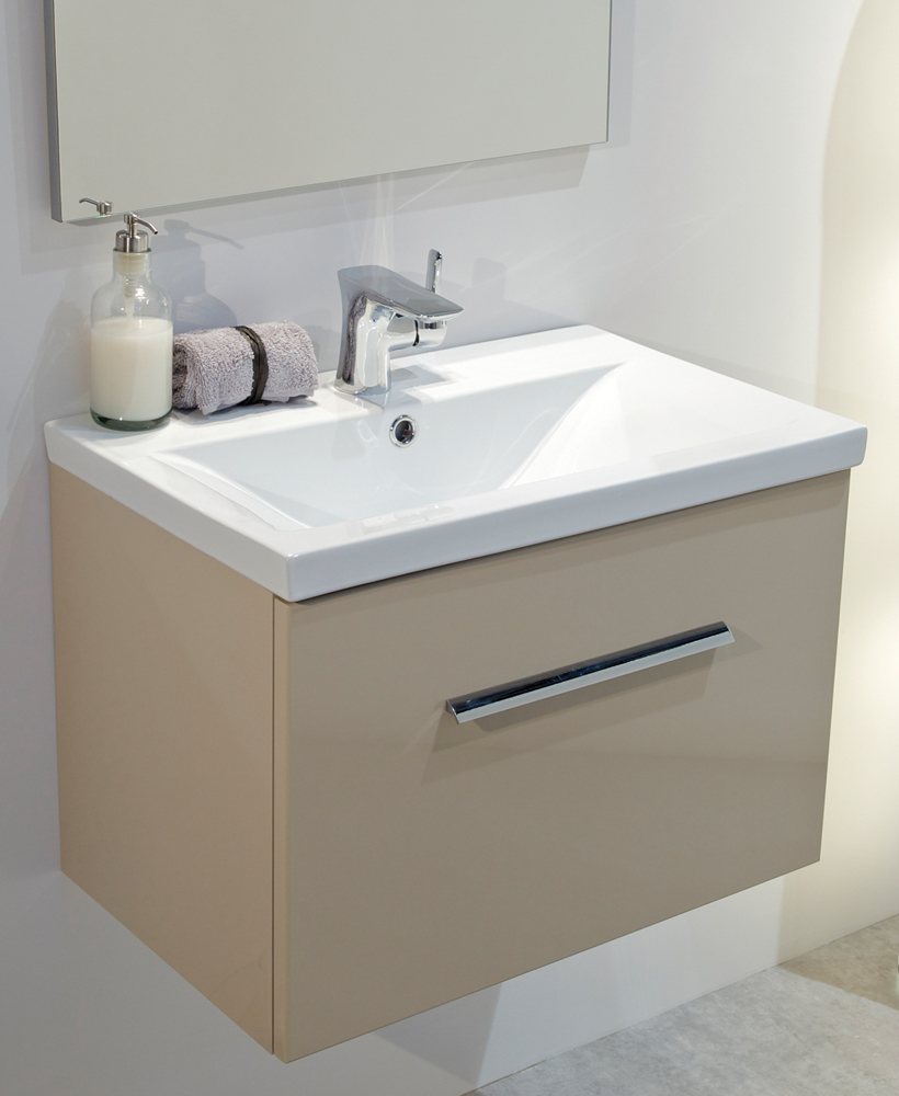 Vanore Cappuccino Slimline 50cm Wall Hung Vanity Unit ** Further Reductions**