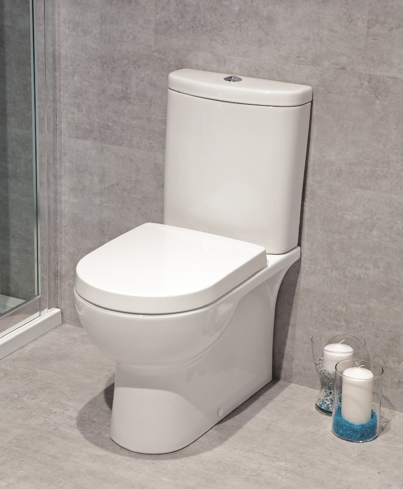 Nevada Fully Shrouded Toilet and Soft Close Seat - Multi Outlet