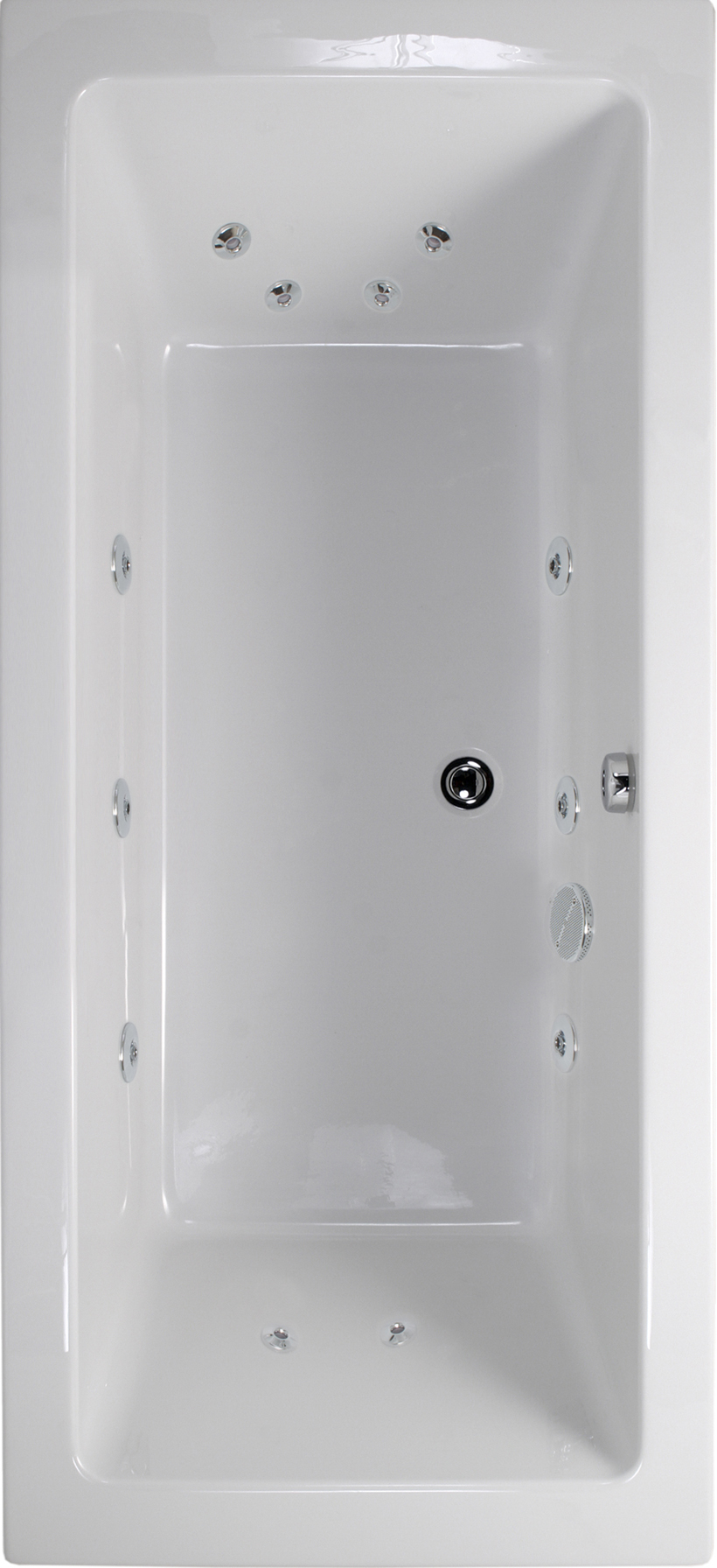 Duo 1900x900 Double Ended 12 Jet Whirlpool Bath - Extra Deep