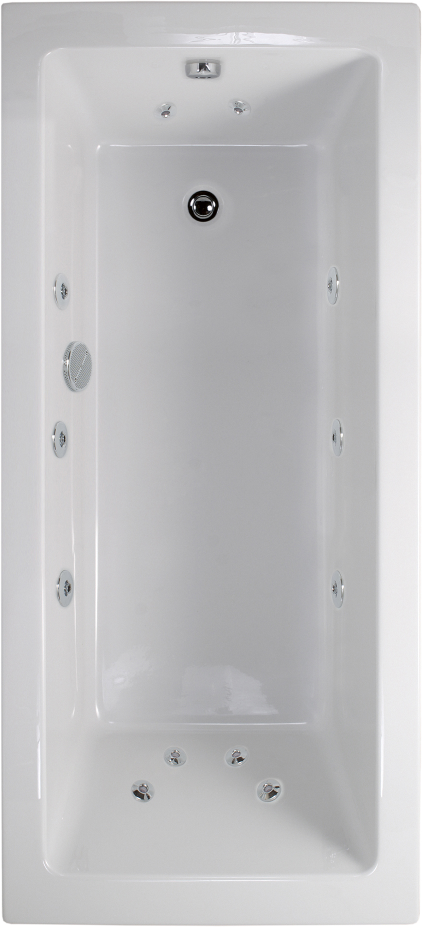 Duo 1700x750 Single Ended 12 Jet Whirlpool Bath - Extra Deep