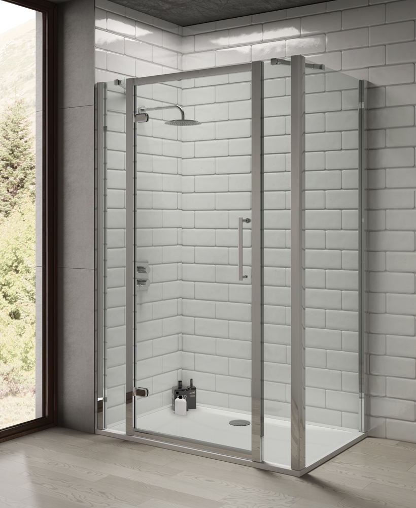 Rival 8mm 1300 Hinge Shower Door with Double Infill Panel & 800 mm Side Panel