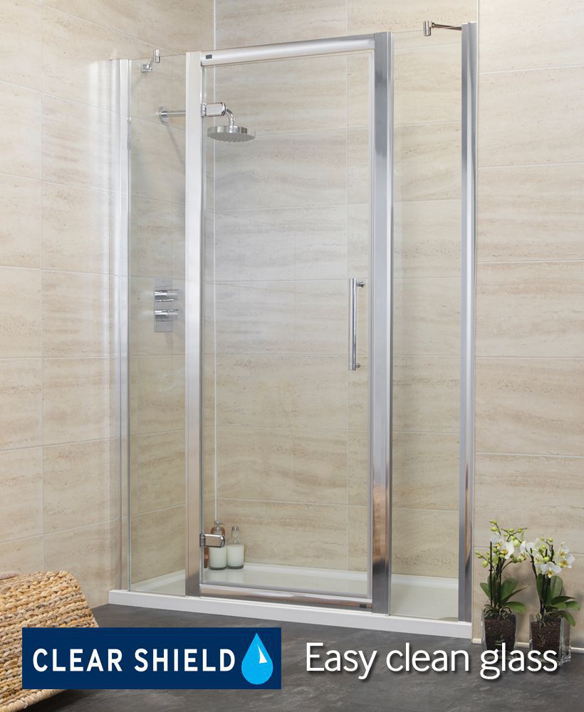 Rival 8mm 1300 Hinge Shower Door with Double Infill Panel & 700 mm Side Panel
